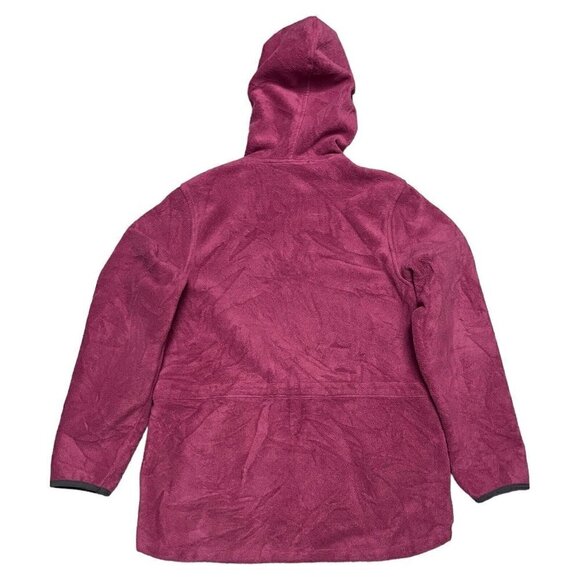 Woolrich Fleece Pink Womens Light Outdoor Designer Hooded Jacket Medium - Picture 4 of 4